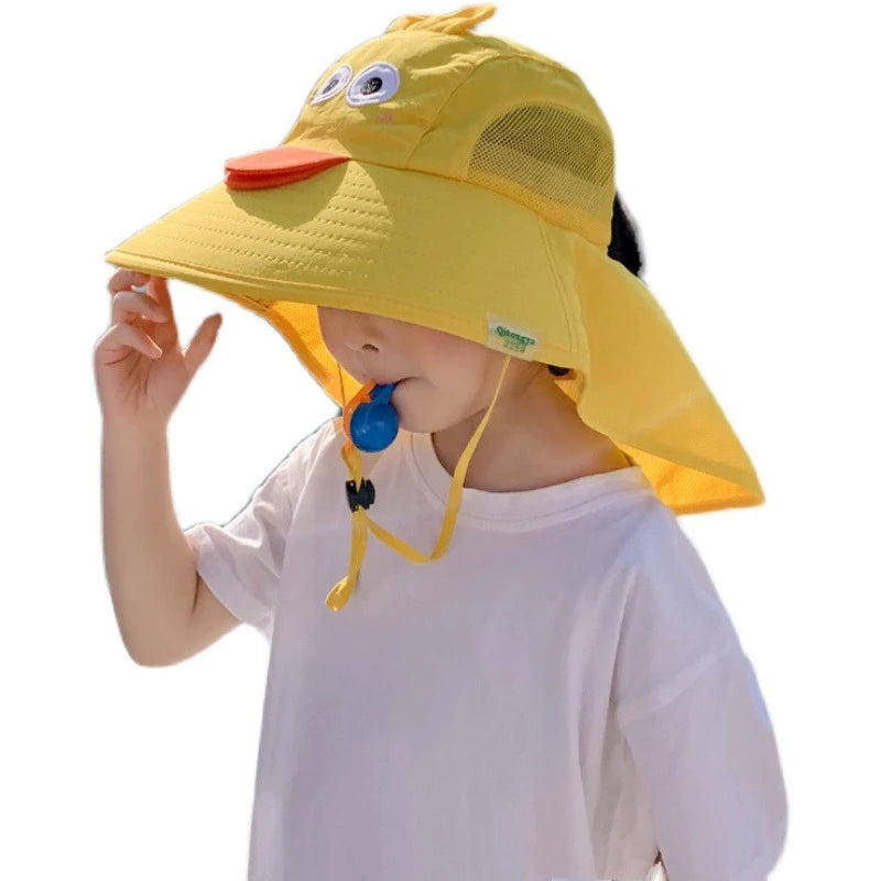 Children's Sunscreen Hat Baby Sun Hat Beach UV Protection Summer Thin Breathable Large Brim Fisherman Hat