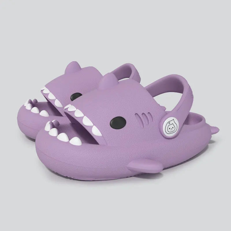 Unisex Shark Slide Sandals – Summer Couple & Kids' Soft Clogs Indoor/Outdoor Platform Slippers for Men and Women