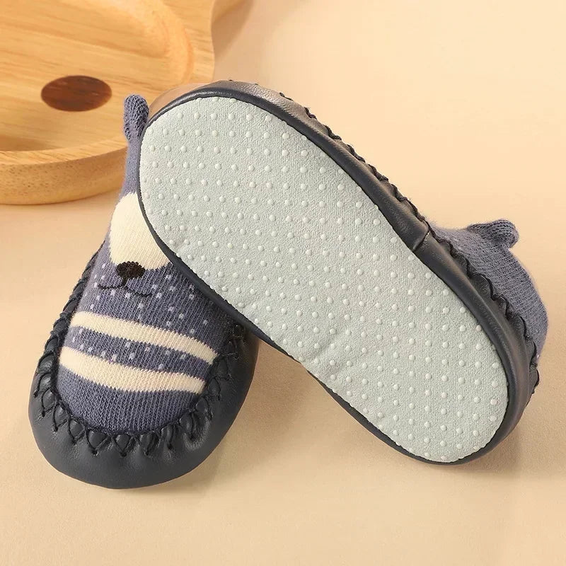Baby Socks Slippers With Rubber Soles Girl Boy Infant Newborn Children Floor Socks Shoes Anti Slip Soft Sole Toddlers Indoor