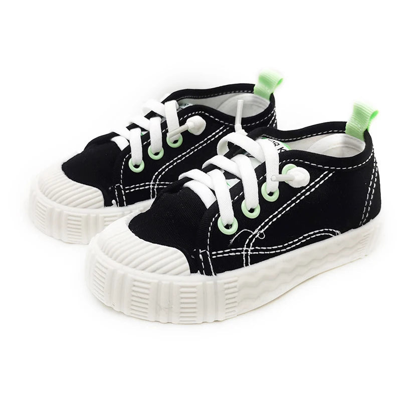 Children's Spring Canvas Shoes Children's Casual Shoes for Girls Comfort Kids Flat Sneakers