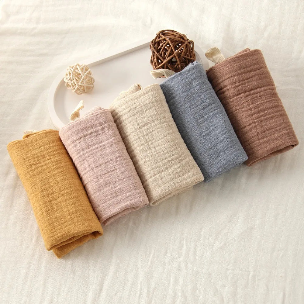 3/5Pcs 6-Layer Pure Cotton Baby Cotton Washcloth Soft Gauze Cotton Newborn Burp Cloth Absorbent Baby Towels Square Towels