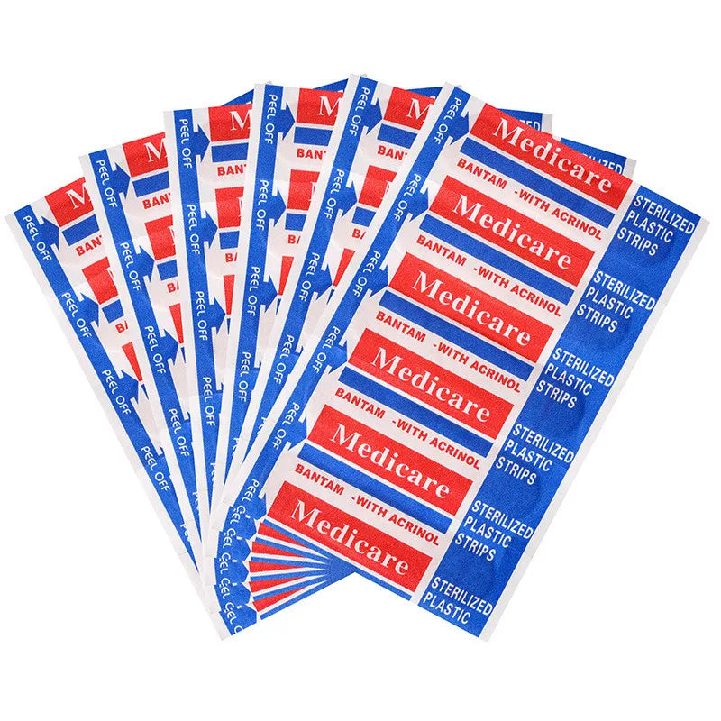 100pcs/lot Non Wovens Hemostasis Band Aid First Aid Strips Adhesive Bandages Wound Dressing Plaster Patch Woundplast