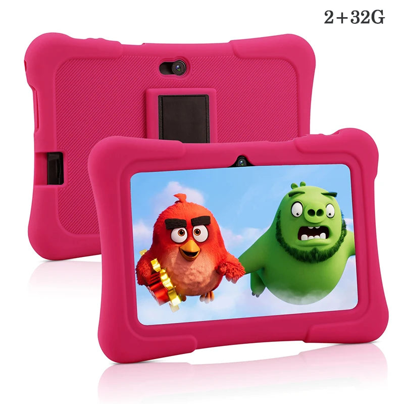 7Inch Android Kids Tablet 2GB 32GB Toddler Tablet with Hebrew Bluetooth WiFi Shockproof Case Kiddies Study Educational Toy Gift