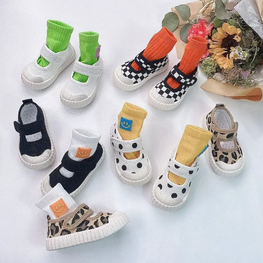 Girls' Canvas Shoes 2025 Spring New Children's Board Shoes Single Shoe Girls' Shoes Small and Medium Boys' Casual Shoes кросовки
