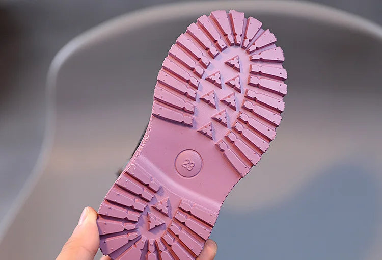 Boys Girls Single Boots Solid Color England Style Children Shoes Kids Small Short Boots Baby Non-slip Wear-resistant Footwear