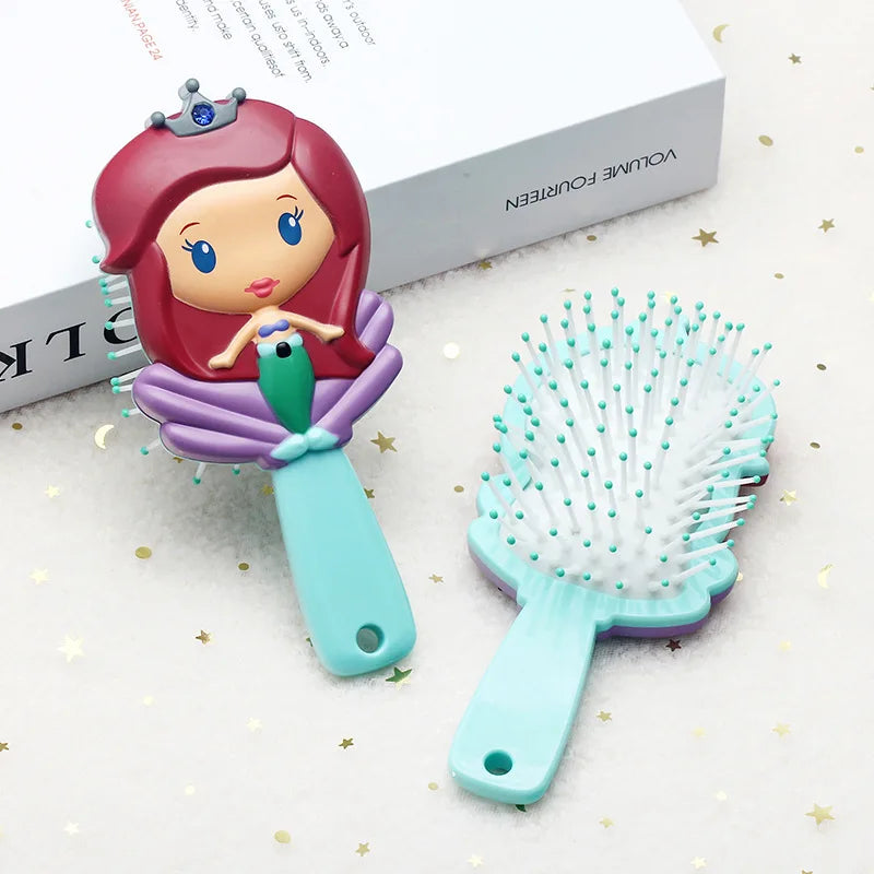 Baby Cute Cartoon Combs for Kids Air Cushion Massage Brushes Girls Children Princess Dress Make Up Hair Care Edge Brush Gifts