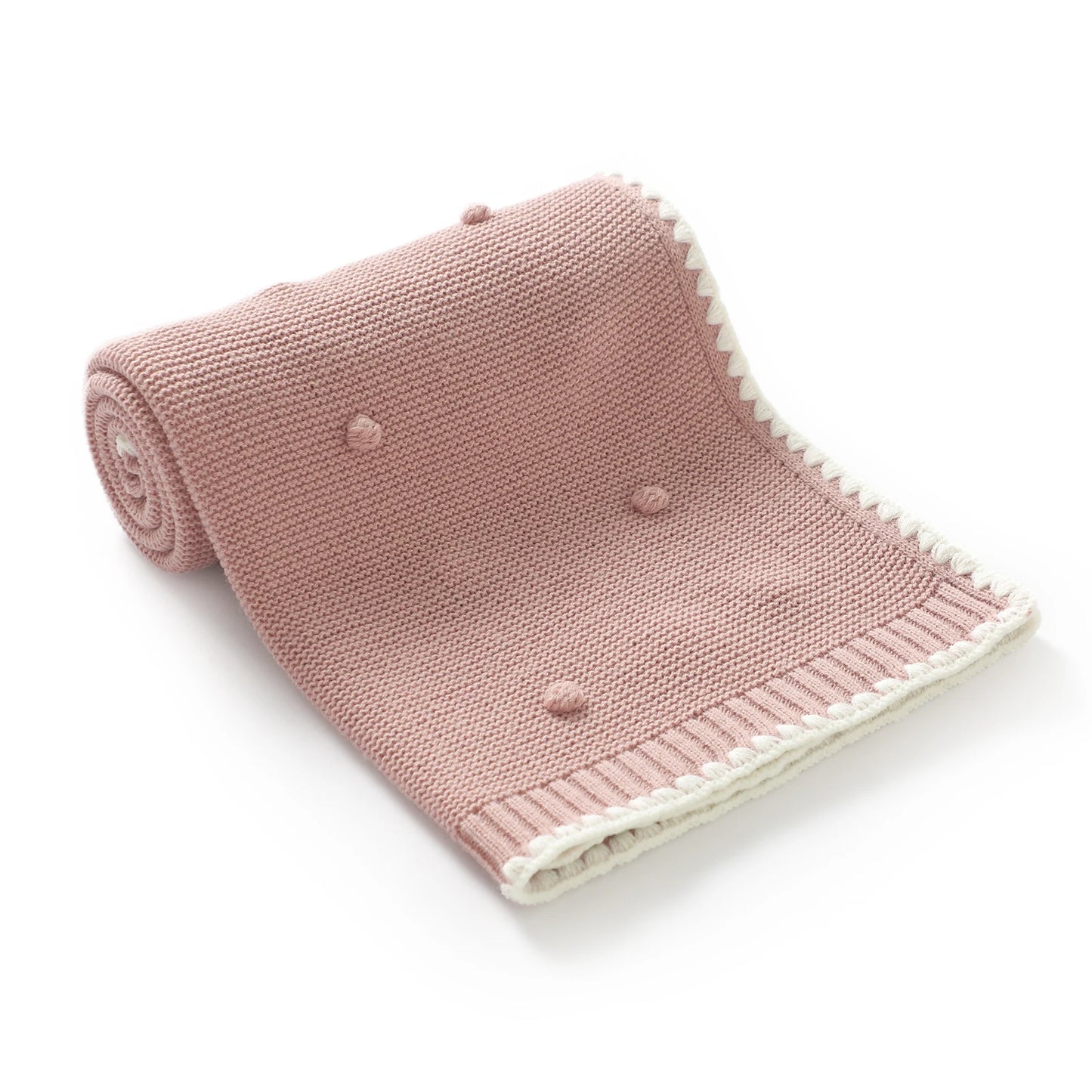 Infant Baby Blanket 90*70cm Sleepsack Fashion Solid Dot Newborn Boy Girl Bedding Quilt Knit Srtoller Swaddling Super Soft Plaids