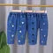 Jeans for Kids Girls Trousers Spring Autumn 2023 New Bow Bell-bottomed Stretch Princess pants for children Girl Denim Pants
