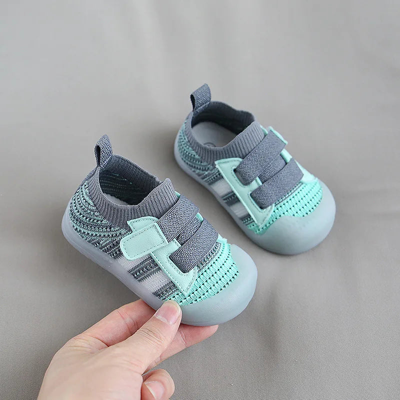 Breathable Knit Mesh Spring Summer 1-3 Year Old Baby Walking Shoes Soft Sole for Boys and Girls Sneakers Children Mesh Shoes