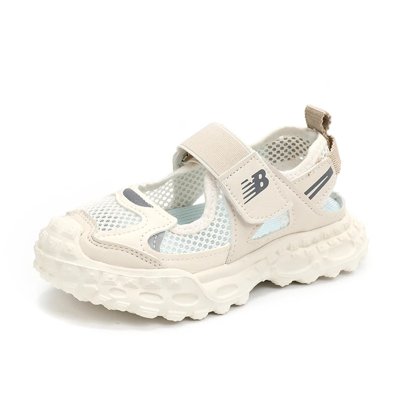 Summer Children Mesh Clunky Sneakers Boys Girls Breathable Hollow Casual Shoes Kids Cool Beach Shoes