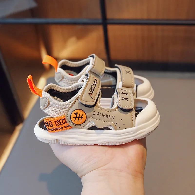 Boys Sandals Summer New Children's Soft-soled Non-slip Beach Girl Shoes Toddler Baby Casual Sports Shoes Slipper Size 16-26
