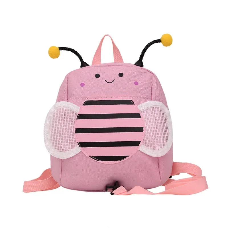 Children Backpacks Cute Cartoon Kindergarten Schoolbag 3D Bee Baby Anti Loss Bag Yellow Pink Kids Shoulders Bag for Girls Boys