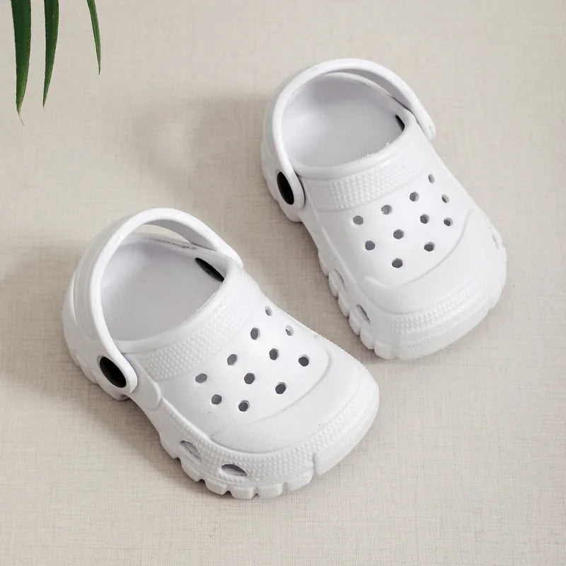 Summer Solid Children Slippers EVA Platform Outdoor Clogs Shoes For Baby Girls Boys Waterproof Anti Slip Kids Beach Shoes