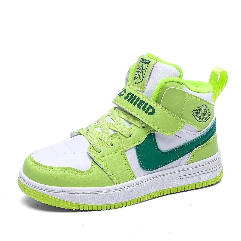 Boys' Sports Shoes 2024 Fall New Children's Shoes Basketball Shoes Net Top Student Non-slip Running Shoes Chaussure De Sport