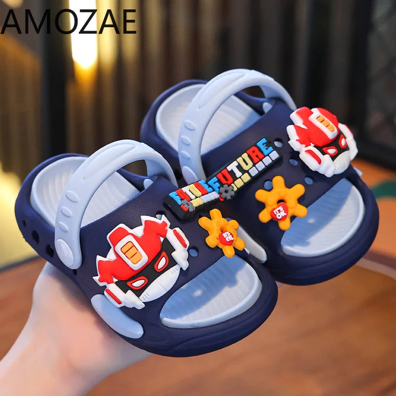 Children's Slippers Boys and Girls Cute Soft Soled Non-slip Indoor Home Slippers Baby Garden Shoes