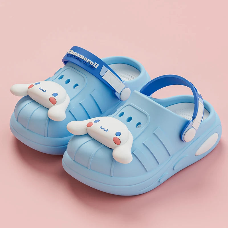 New Sanrio Hello Kitty Hole Sandals Slippers Kt Cat Sandals Kawaii Eva Anime Home Beach Shoes Summer Slippers Adult Kids Gifts