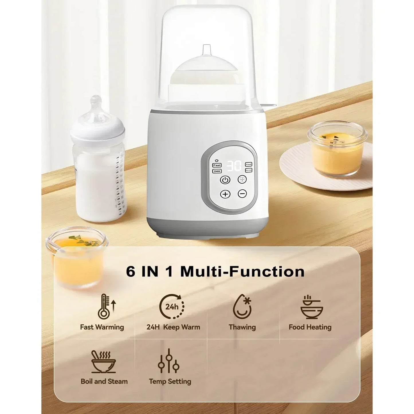 Newborn Baby Feeding Bottle Warmer & Sterilizers 110V US Plug Accurate Temperature Control Food Milk Warmers Baby Accessories