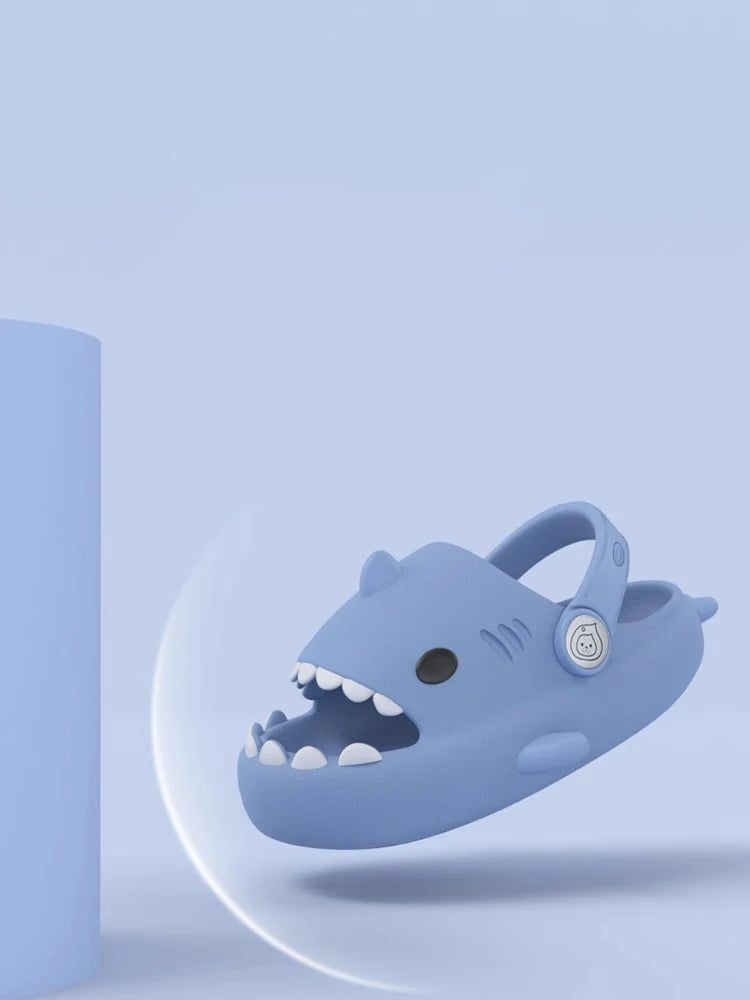 Unisex Shark Slide Sandals – Summer Couple & Kids' Soft Clogs Indoor/Outdoor Platform Slippers for Men and Women