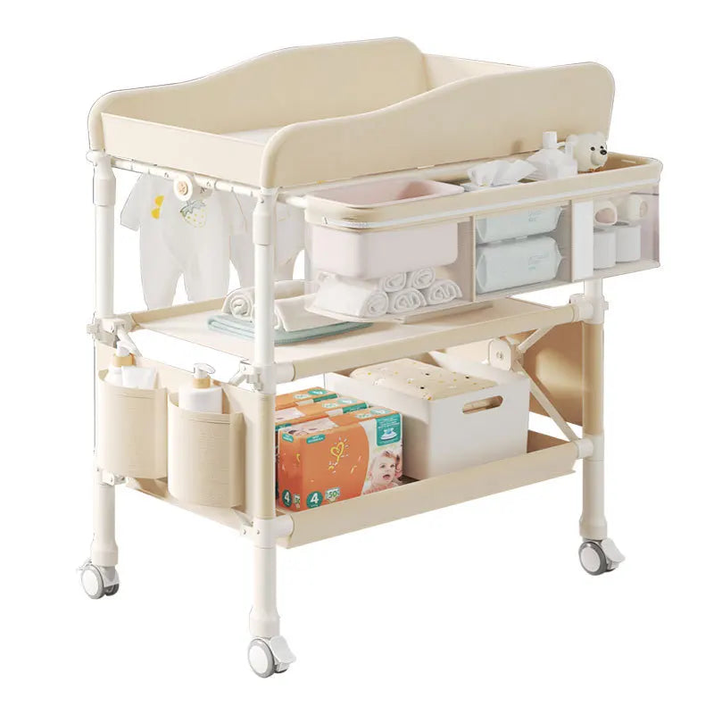 GoAnywhere Baby Changing Station - 4-in-1 Foldable Nursery Center with Bath & Massage Pad (Newborn to Toddler)