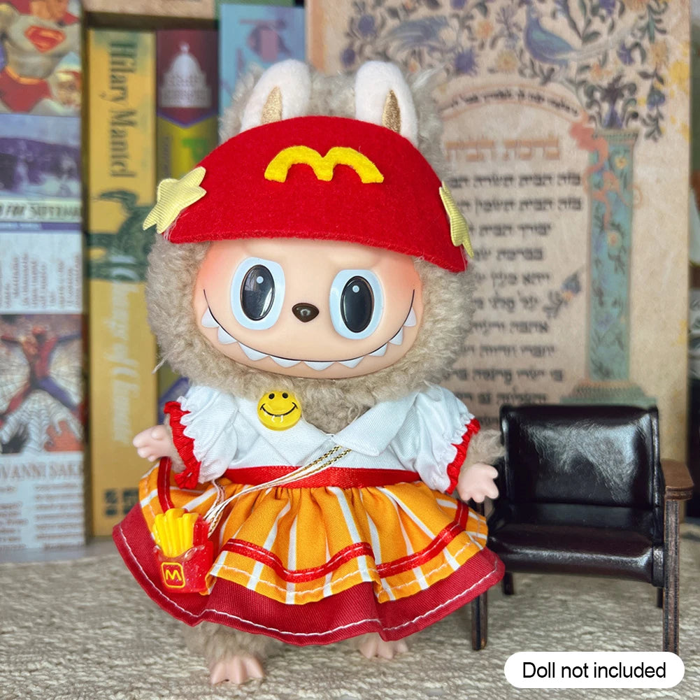 Doll Clothes Outfit Accessories For 17cm Labubu V2 V1 Doll's Clothing  Different styles Cosplay dress Kid Toy Gift