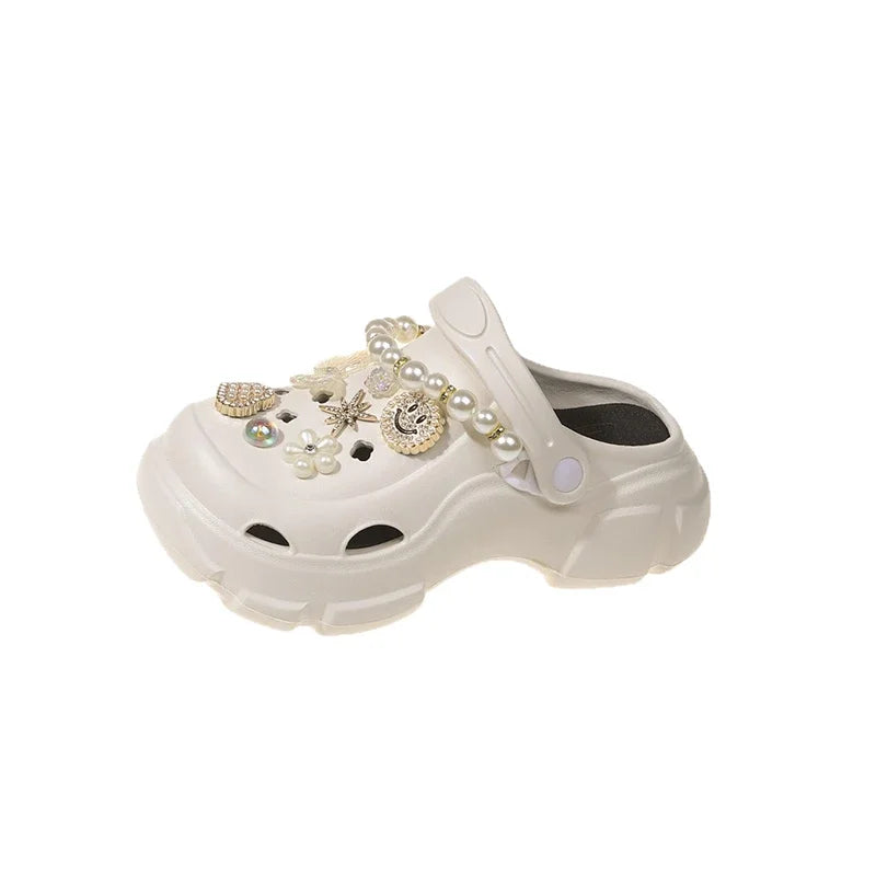 2025 Children Casual Slippers for Girls Summer New Fashion Korean Style Soft Bottom Non-slip Versatile Chic Princess Beach Shoes