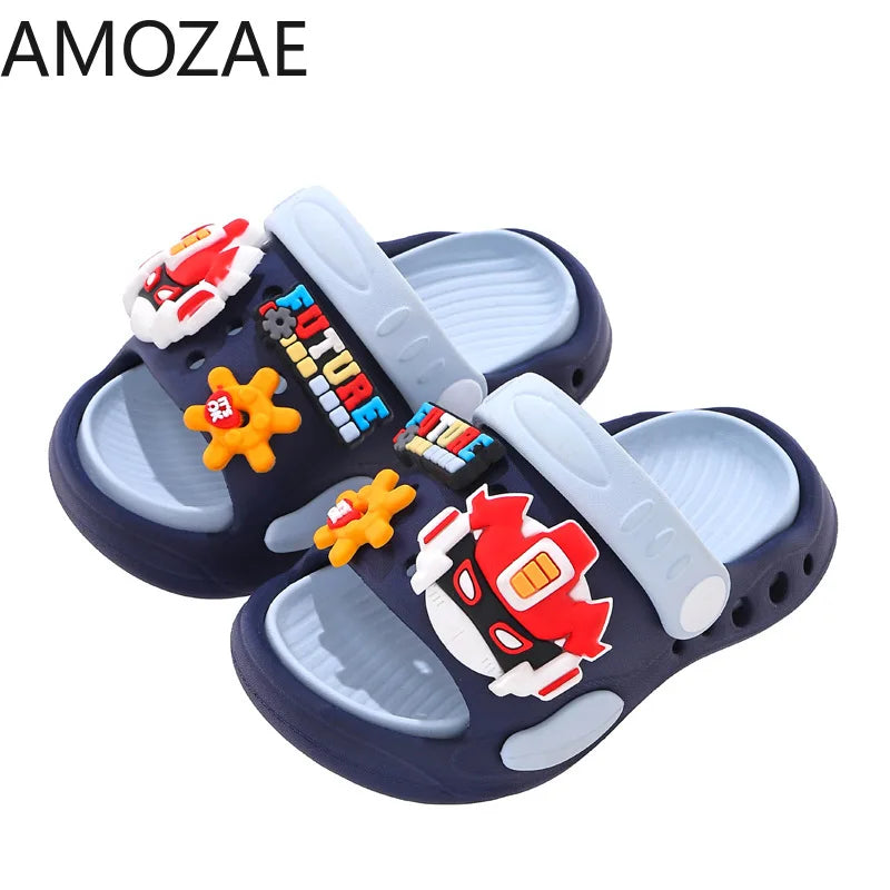 Children's Slippers Boys and Girls Cute Soft Soled Non-slip Indoor Home Slippers Baby Garden Shoes