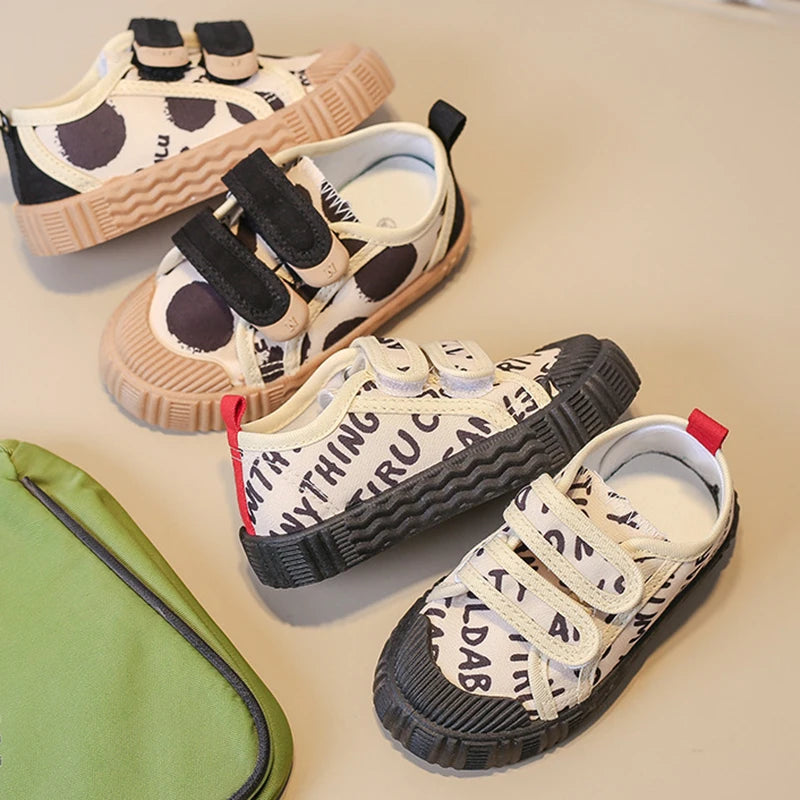 Children's Spring Canvas Shoes Children's Casual Shoes for Girls Comfort Kids Flat Sneakers