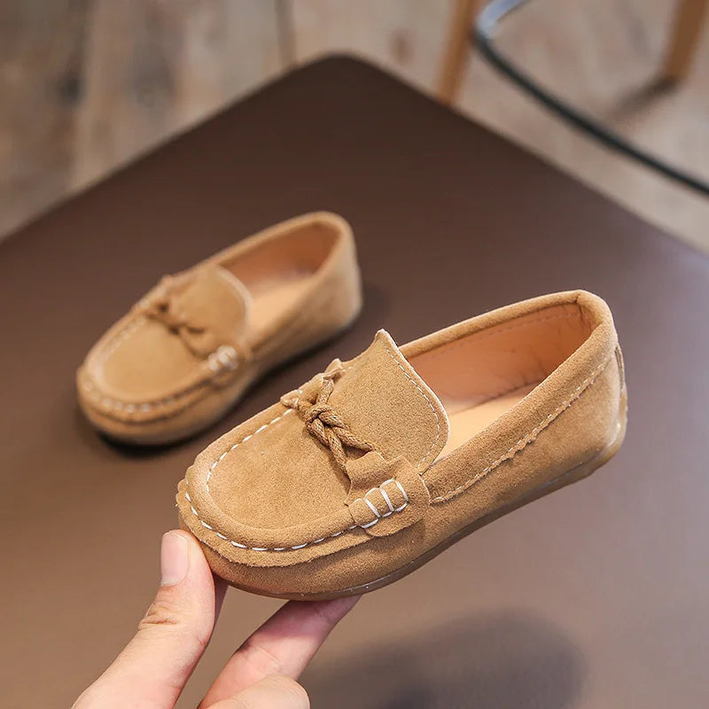 Classic Style Children Shoes Spring Autumn Little Kids Slip-on Shoes Boys Loafers Casual Sneakers Girls Soft PU Leather Moccasin