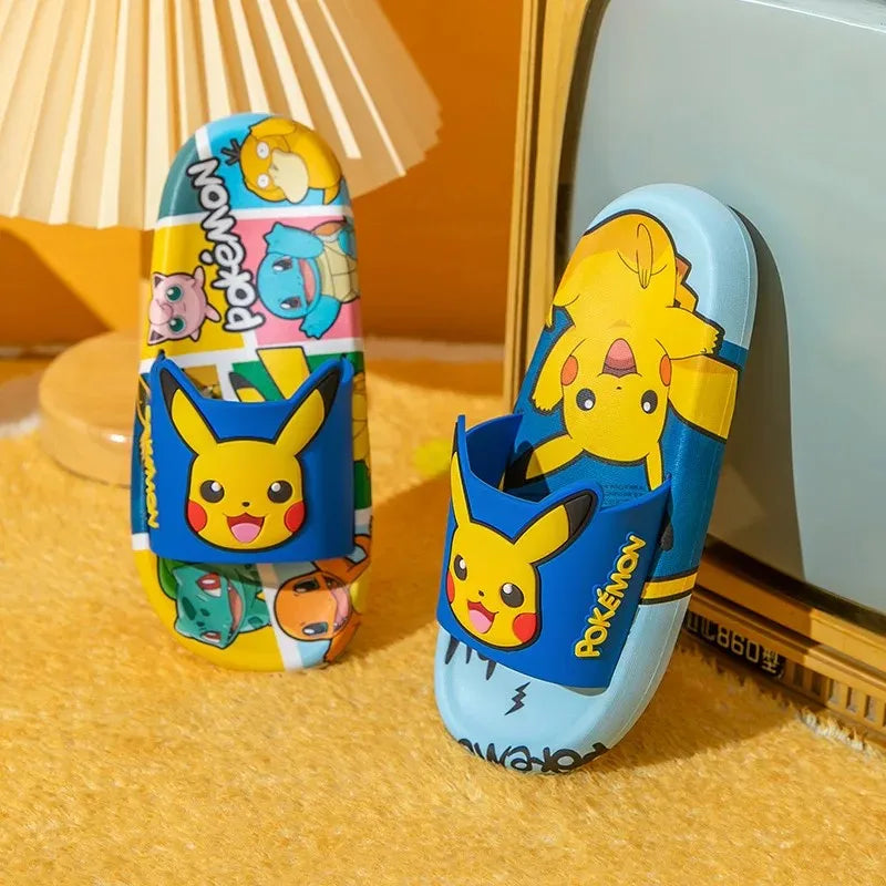Children's Summer Flip-flops Indoor Cartoon Slippers with Non-slip Soft Soles for Boys and Girls