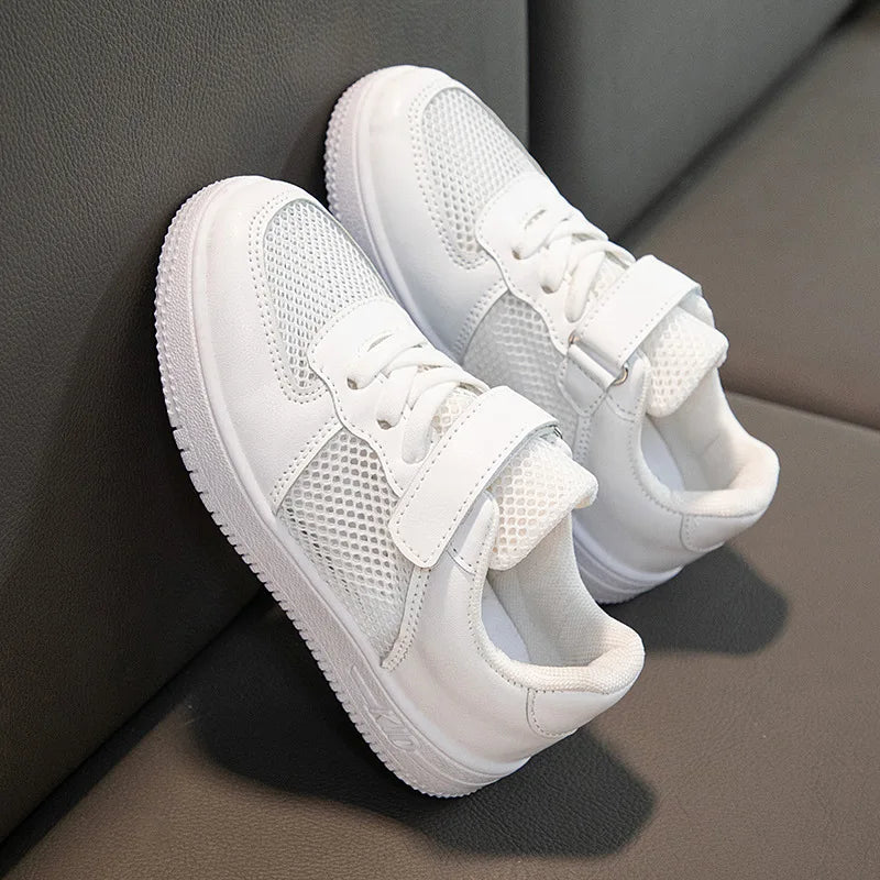 Children Casual Shoes Mesh Sneakers Boys Sport Breathable Tennis Sneaker Baby Girls Spring Fashion Shell White Running Shoes
