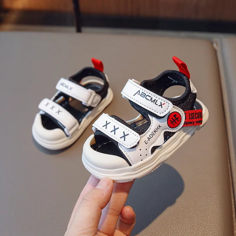 Boys Sandals Summer New Children's Soft-soled Non-slip Beach Girl Shoes Toddler Baby Casual Sports Shoes Slipper Size 16-26