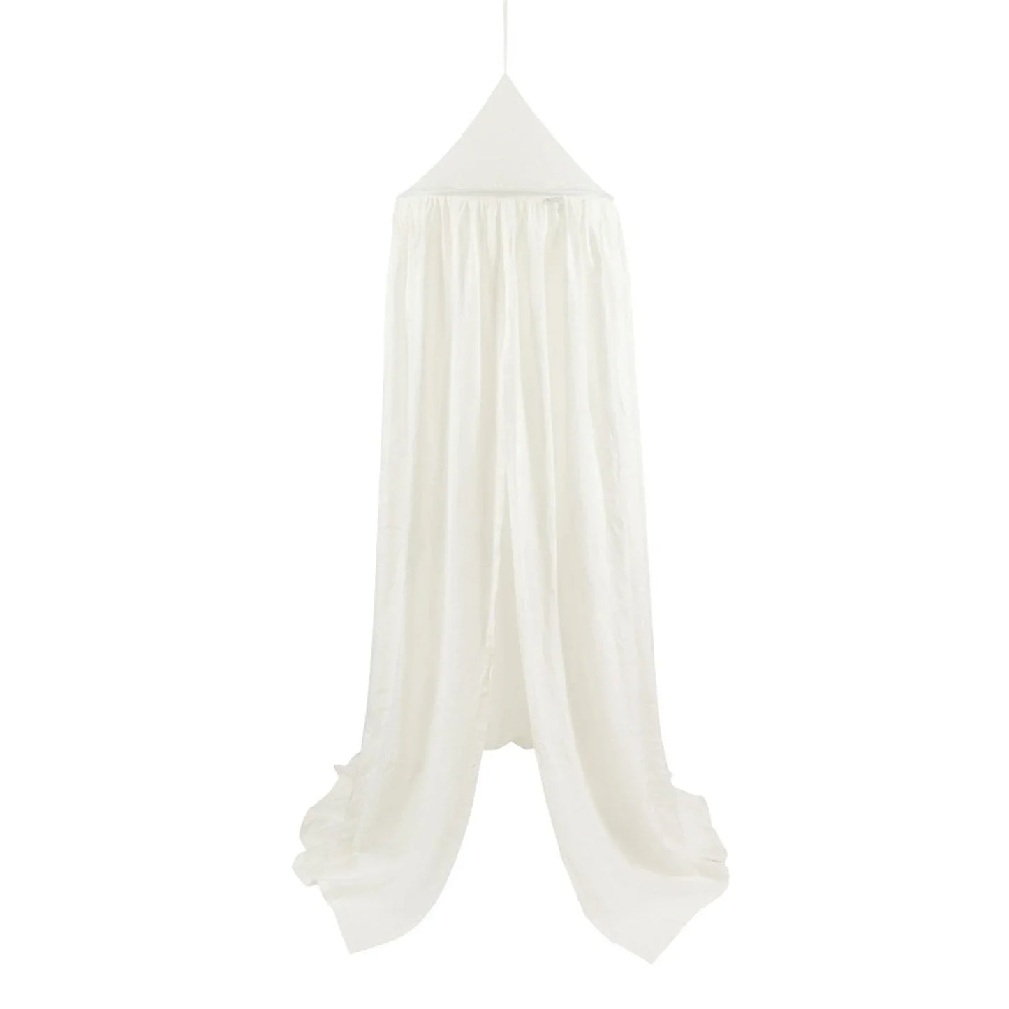 Kids Bed Canopy Cotton Linen Cover Net  Baby Crib Reading Nook Curtain Nursery Room Decor Hideaway Hanging Round Tent