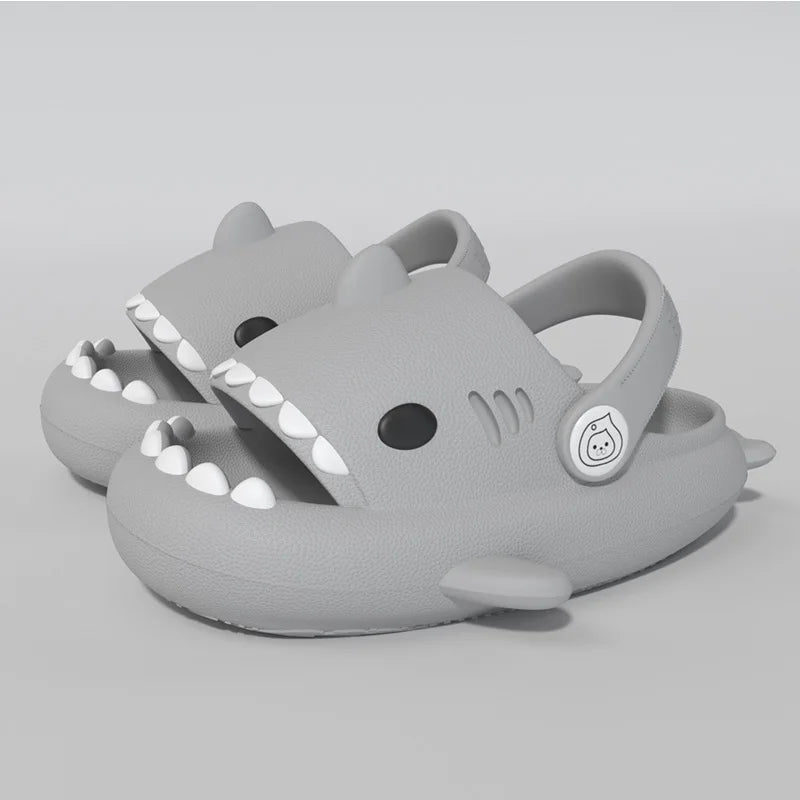 Unisex Shark Slide Sandals – Summer Couple & Kids' Soft Clogs Indoor/Outdoor Platform Slippers for Men and Women