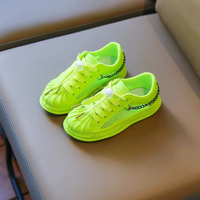 Children's Breathable Mesh Hollow Out Shoes Girls Boys Soft Bottom Toddler Shoes Baby Flat Shoes Non-slip Running Shoes Sneakers