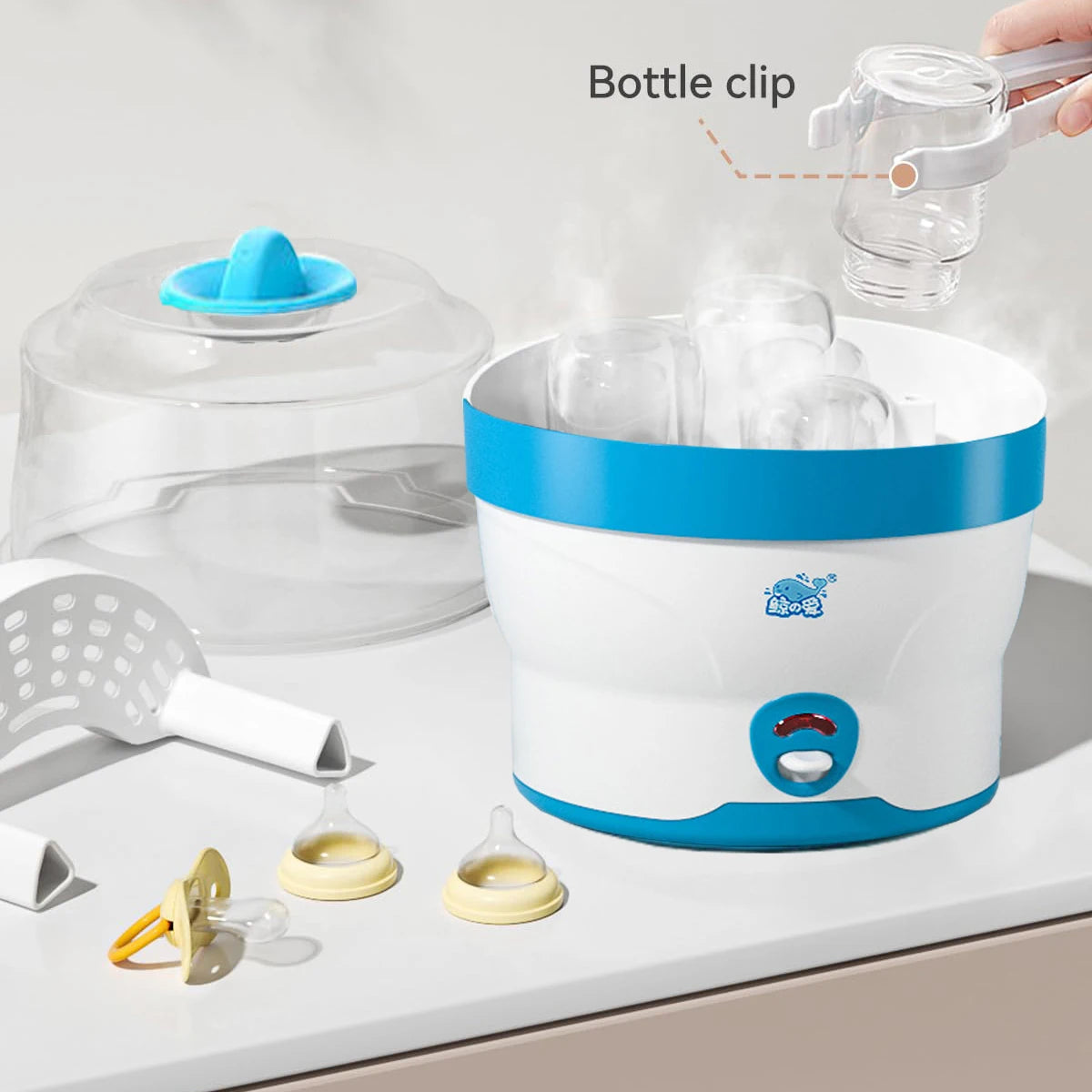 Large Capacity 0-6m Baby Feeding Bottle Sterilizers with Automatic Power Off Control Baby Accessories  Baby Accessories EU Plug
