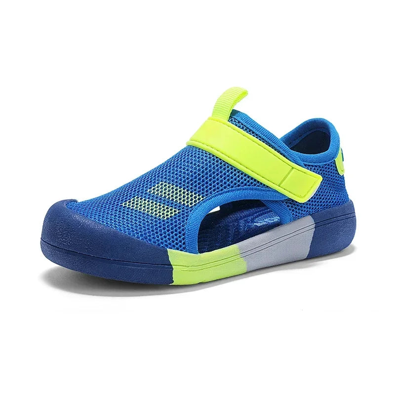 New Children Casual Mesh Shoes Boys Beach Sandals Kids Lightweight Closed Toe Baby Sport Sandals for Girls Eu Size 23-36