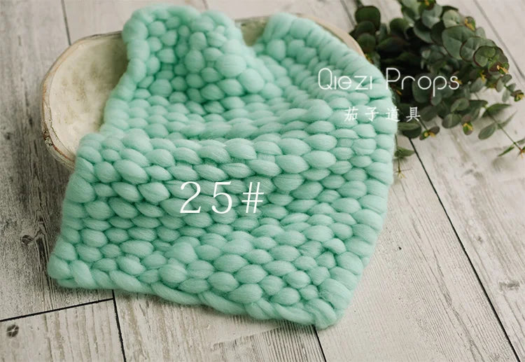 2023Newborn Woolen Merino Blanket for Baby Photography Props,Basket Filler Cushion Blanket