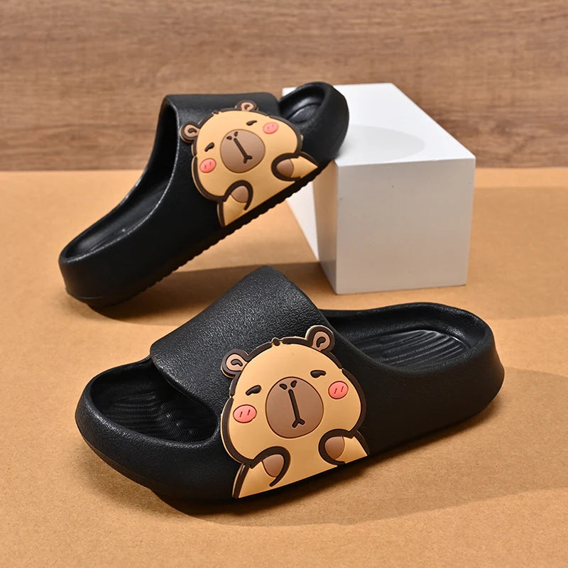 2025 Cute Capybara Design Non-slip Soft Sole Home Furnishing Slippers Slides Bathroom Beach Indoor Sandals EVA Material