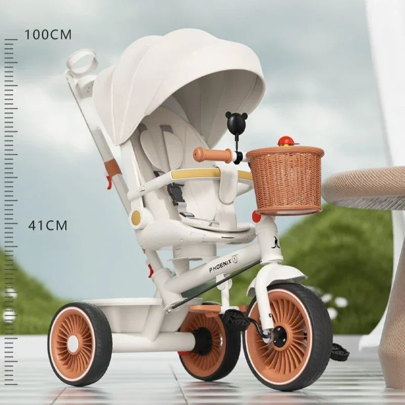 2025 New Push Tricycle Three-wheel Baby Stroller Lightweight Children's Bicycle Multifunctional Stroller