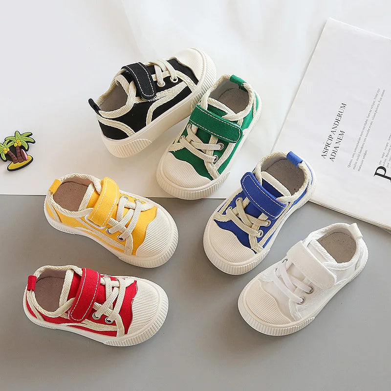 Children Canvas Shoes Spring New Fashion Classic Soft Comfortable Boys Sneakers Girls Casual Shoes Baby Kindergarten Sneakers