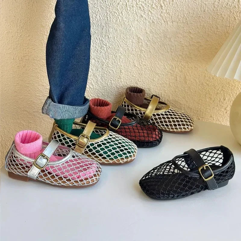 2025 Children Casual Sandals for Girls Summer New Fashion Korean Style Soft Bottom Non-slip Versatile Chic Cut-outs Beach Shoes