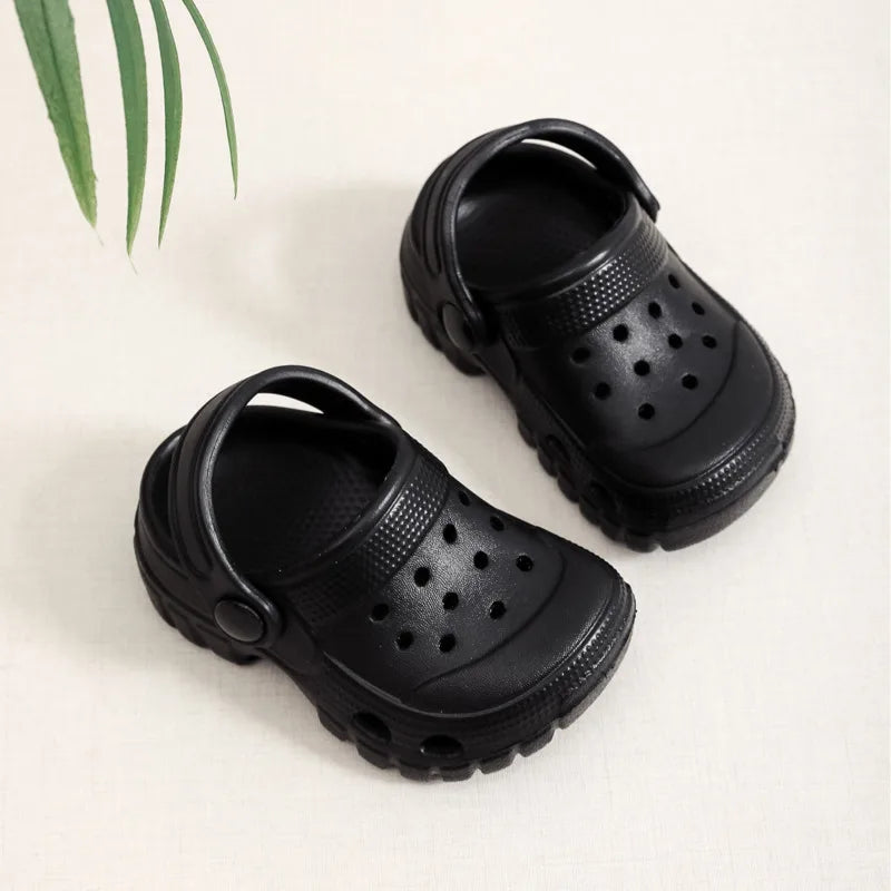 Summer Solid Children Slippers EVA Platform Outdoor Clogs Shoes For Baby Girls Boys Waterproof Anti Slip Kids Beach Shoes
