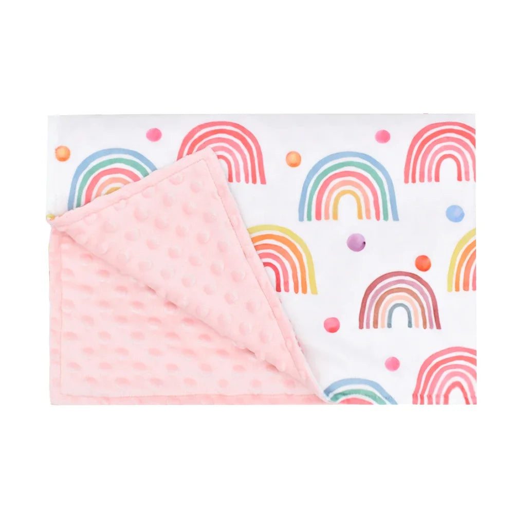 Name Personalised Custom Fleece Baby Blanket Kids Nursery Decor Swaddle Blanket Baby Blankets Newborn Gift Mother Kids 100*72cm