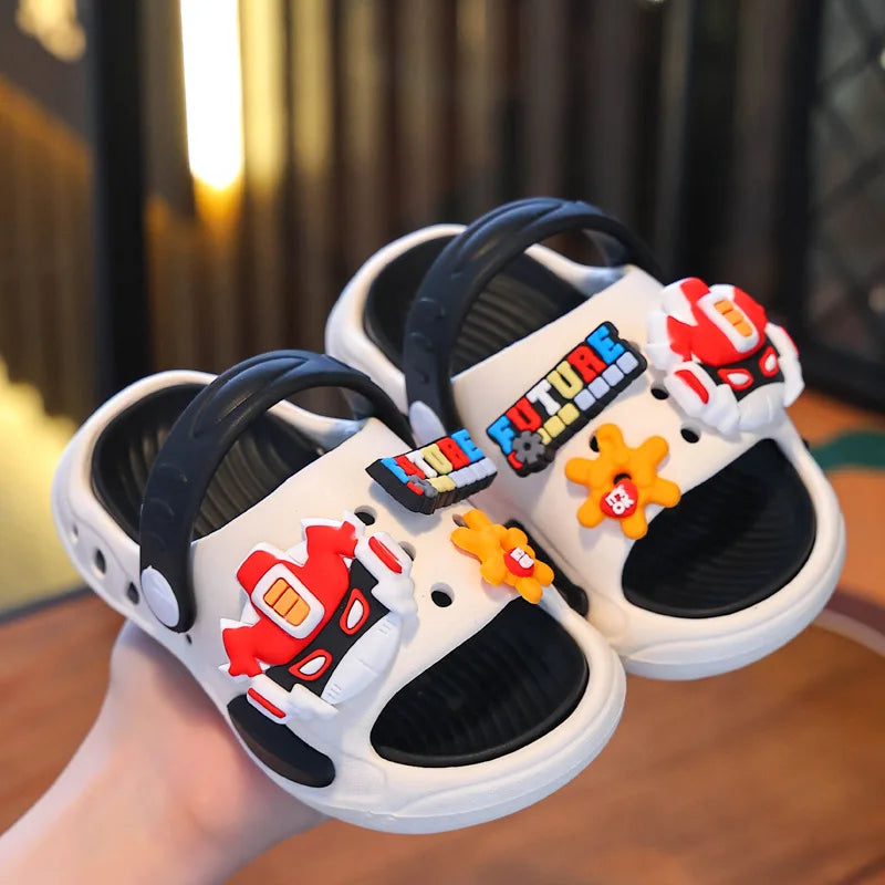 Children's Slippers Boys and Girls Cute Soft Soled Non-slip Indoor Home Slippers Baby Garden Shoes