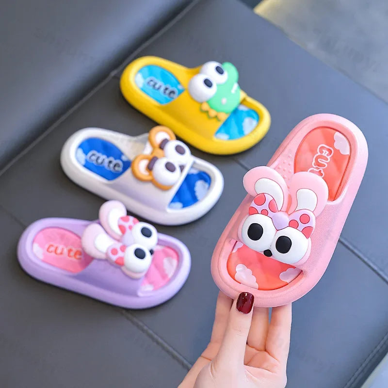 Children Slippers Cute Cartoon Summer 2025 Outdoor Comfortable Anti Slip Platform Kids Soft Indoor Bathroom Shoes Beach Sandals