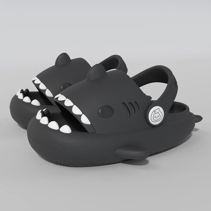 Unisex Shark Slide Sandals – Summer Couple & Kids' Soft Clogs Indoor/Outdoor Platform Slippers for Men and Women