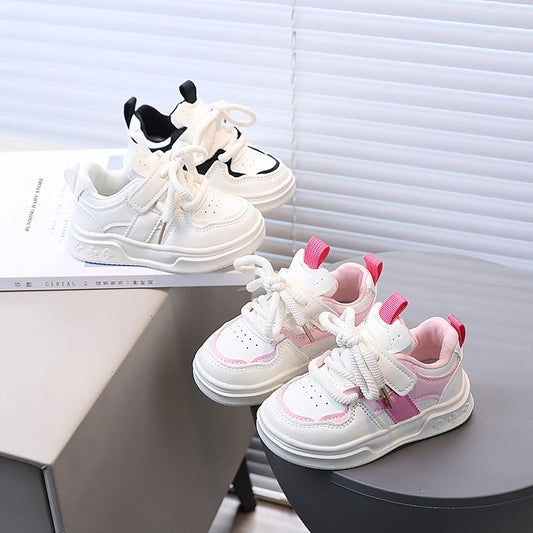 Children's Sneakers Kids Fashion Design White Non-slip Casual Shoes Boys Girls Breathable Sneakers Toddlers Outdoor Shoes I01123