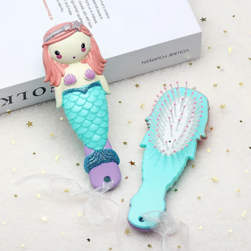 Baby Cute Cartoon Combs for Kids Air Cushion Massage Brushes Girls Children Princess Dress Make Up Hair Care Edge Brush Gifts