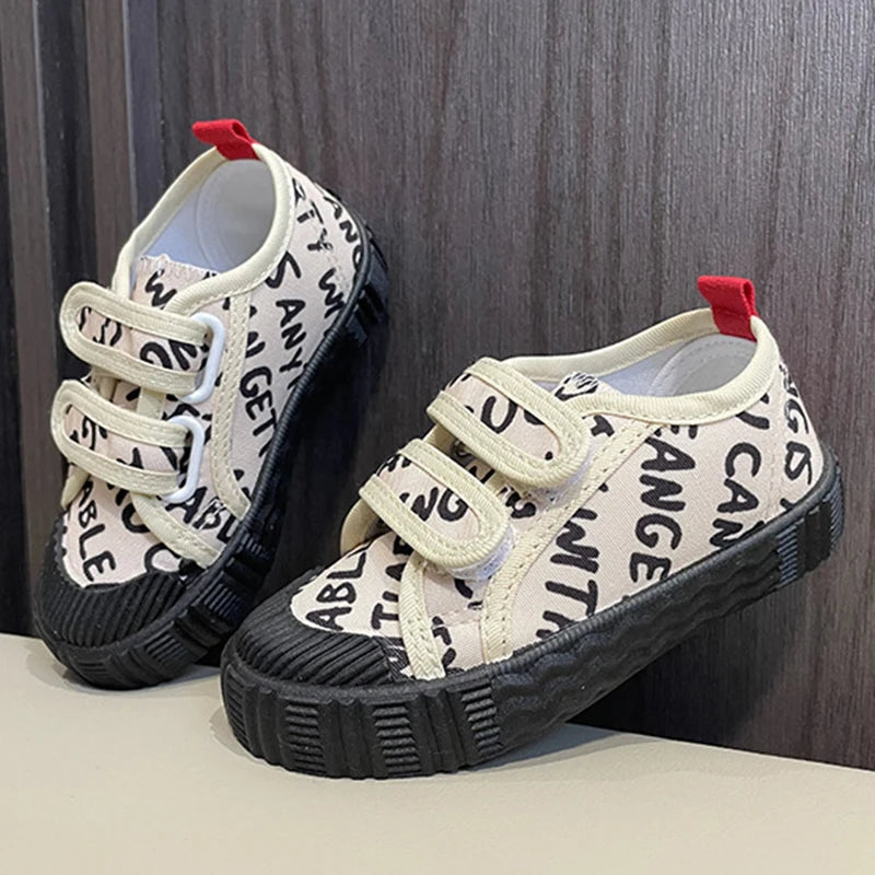 Children's Spring Canvas Shoes Children's Casual Shoes for Girls Comfort Kids Flat Sneakers