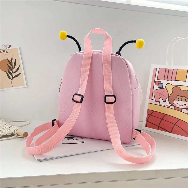Children Backpacks Cute Cartoon Kindergarten Schoolbag 3D Bee Baby Anti Loss Bag Yellow Pink Kids Shoulders Bag for Girls Boys